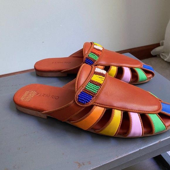 FARM RIO Women Beaded Mules  - NEW NWOB - Picture 10 of 11